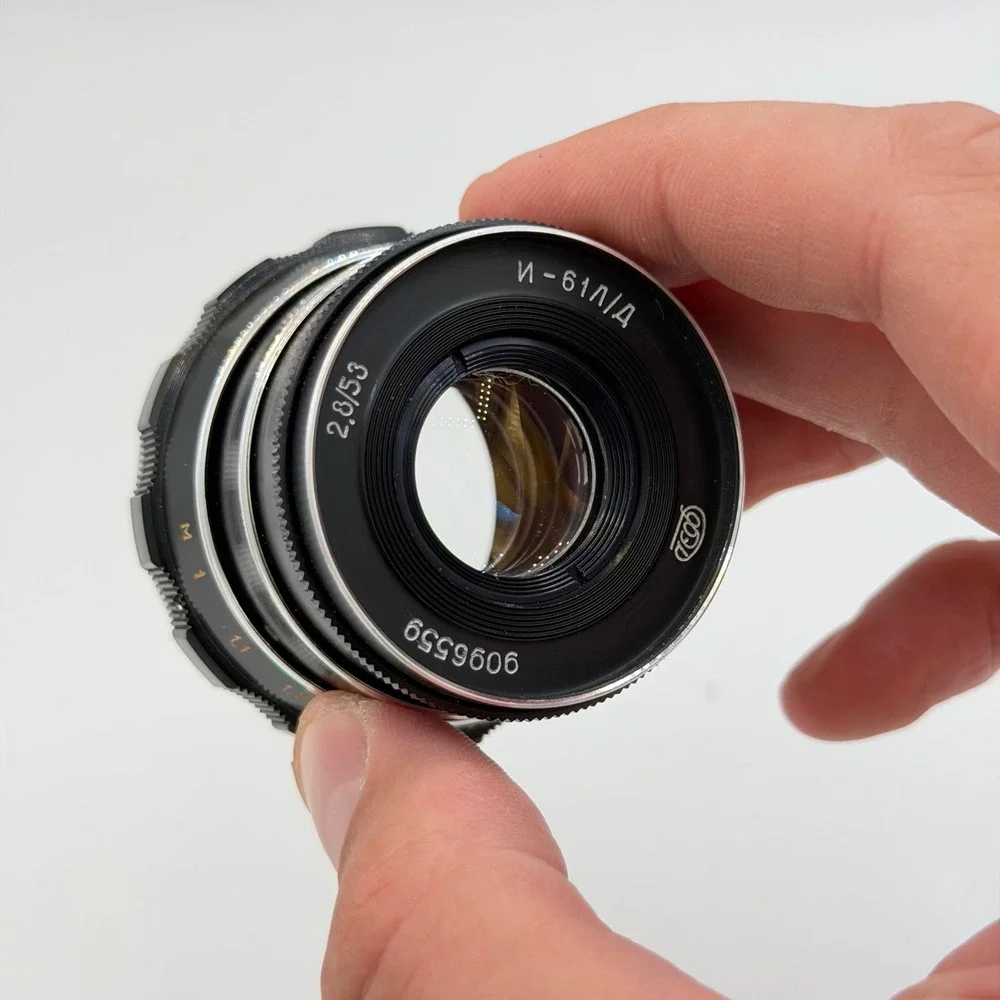 Industar-61 L/D 53mm f/2.8 Vintage Soviet M39 Rangefinder Lens Black 9096559